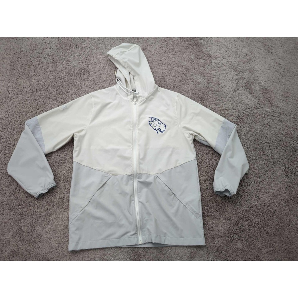 St Edward's Hilltoppers Jacket Mens Medium Hooded FullZip NCAA Under Armour Gray